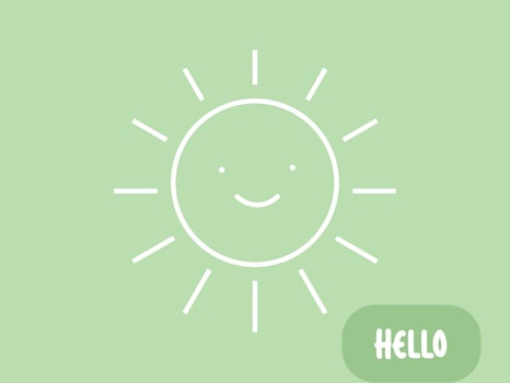 Hand-draw happy Sun doddle vector art illustration