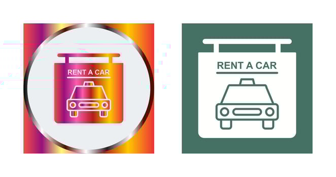 Rent a Car Vector Icon