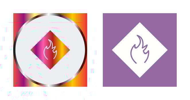 Danger of Flame Vector Icon