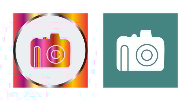 Unique DSLR Camera Vector Icon