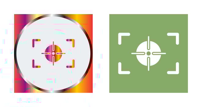 Unique Focus Horizontal Vector Icon