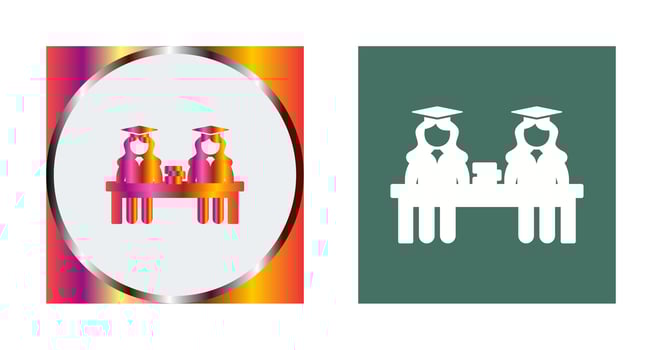 Unique Combined Study Vector Icon