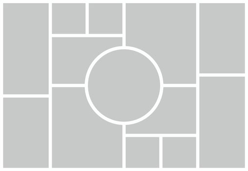 Pictures or photos frame collage vector