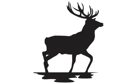 Pose Of Deer Silhouette With Transparent Background png