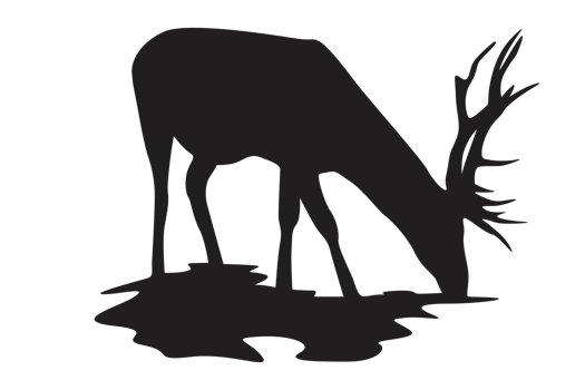 Pose Of Deer Silhouette With Transparent Background png