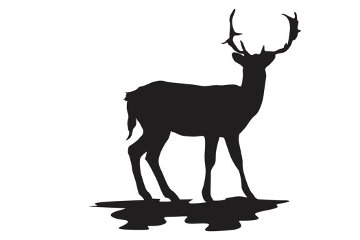 Pose Of Deer Silhouette With Transparent Background png