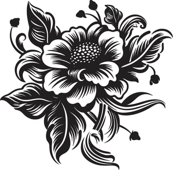 Scalable Black Floral Icon Easy to Use Black Floral Icon vector