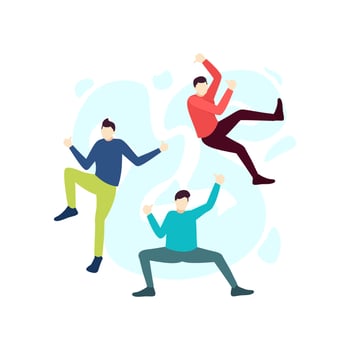 man gives a thumbs up friend people character flat design vector illustration