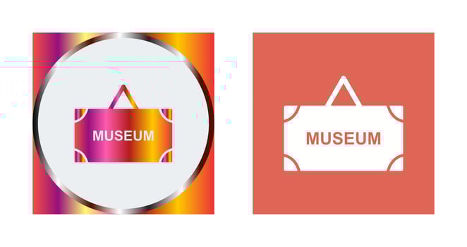 Museum Tag Vector Icon