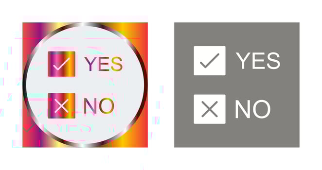 Yes No Option Vector Icon