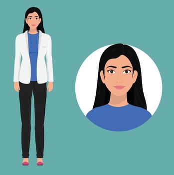Indian Office Woman with formal dress vector