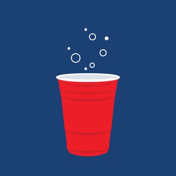 Beer cup cartoon vector. symbol. logo design. ping pong ball. game. vector