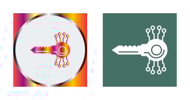 Key Code Vector Icon