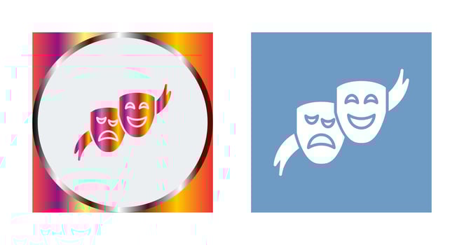 Theater Masks Vector Icon