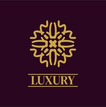 Mandala Geometric ornament logo Elegant premium icon vector design