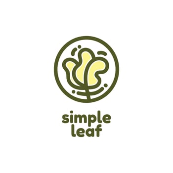 plant nature round circle logo concept design illustration vector