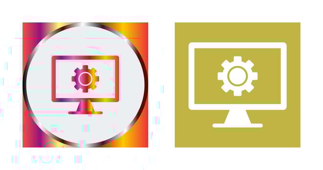 Monitor Screen Vector Icon