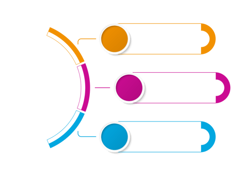 Infographic with 3 steps, process or options. png
