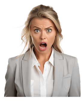 angry lady in business suit . AI Generated png