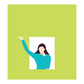 woman stay at home corona virus people character flat design vector  illustration