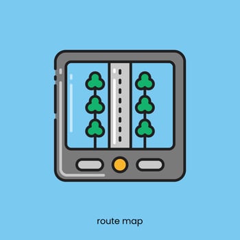 Map navigation vector icons