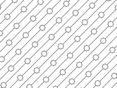 Eight Point Star Shape and Lines Motifs Pattern. can use for Decoration, Ornate, Interior, Exterior, Carpet Pattern, Textile, Tile, Wallpaper, Mosque Decoration, Background, Ect vector