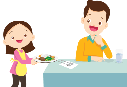 cute people cooking in the kitchen concept png