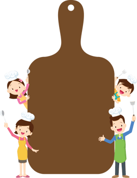 cute people cooking in the kitchen concept png