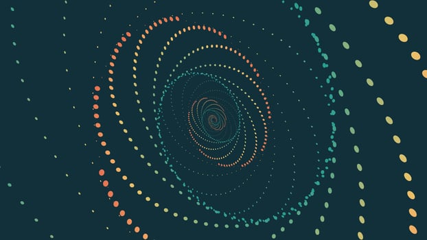 Abstract spiral rainbow color vortex background. vector