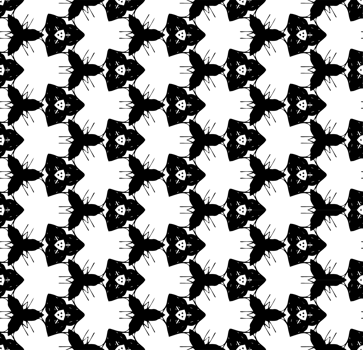 Black seamless abstract pattern. Overlay for background and backdrop. Ornamental design. PNG graphic illustration with transparent background.