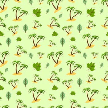 Seamless texture with palm trees vector