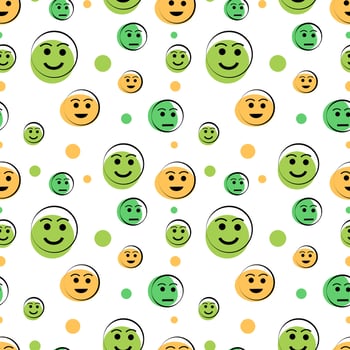 Seamless texture with emoticons vector