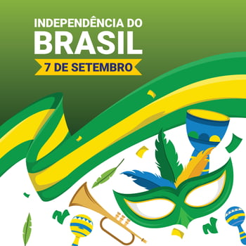 realistic square event post 7 september brazil. vector