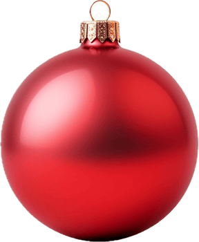 Red christmas ball png with AI generated.