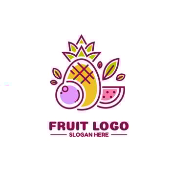 fruit juice logo simple concept design vector illustration