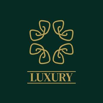 Mandala Geometric ornament logo Elegant premium icon vector design