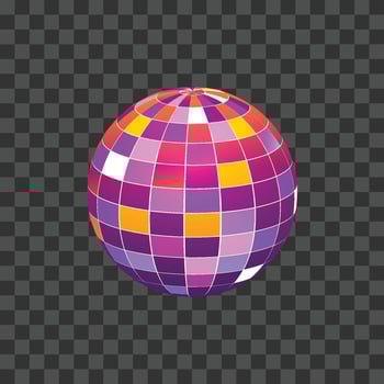 Vector disco ball on isolated background. night club party light element