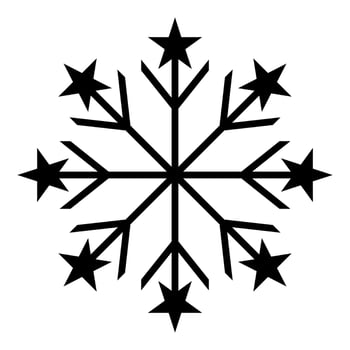 christmas snow icon, vector isolated on white background. ornament design for posters, greeting cards, brochures, banners, social media.