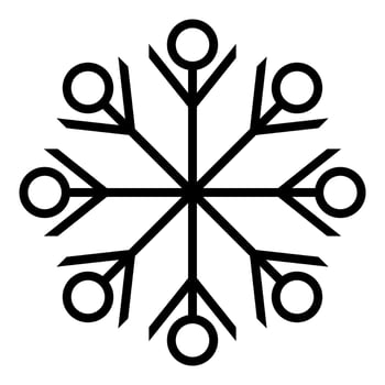 christmas snow icon, vector isolated on white background. ornament design for posters, greeting cards, brochures, banners, social media.