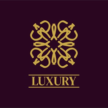 Mandala Geometric ornament logo Elegant premium icon vector design