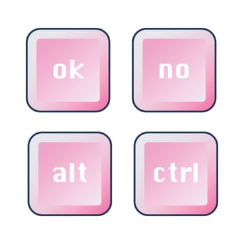 Vector ctrl alt del shortcut keys keyboard keys computer button vector stock illustration