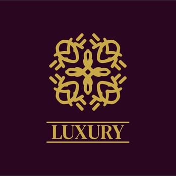 Mandala Geometric ornament logo Elegant premium icon vector design