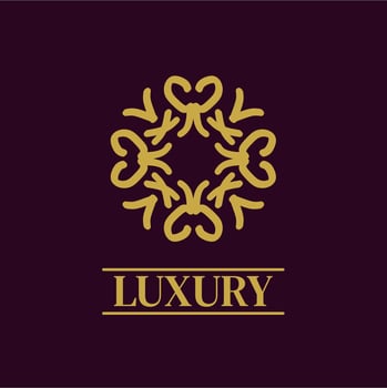 Mandala Geometric ornament logo Elegant premium icon vector design
