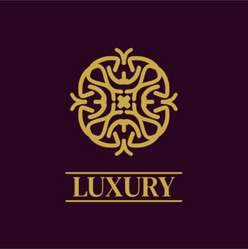 Mandala Geometric ornament logo Elegant premium icon vector design