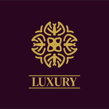 Mandala Geometric ornament logo Elegant premium icon vector design