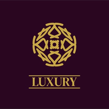 Mandala Geometric ornament logo Elegant premium icon vector design