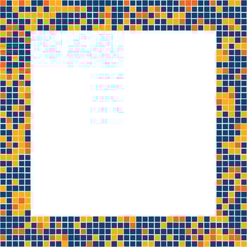 mosaic frame element design pattern vector