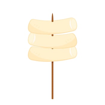 Tteokbokki Noodle vector. Korean food. Spicy rice cake. Tteokbokki logo design. vector