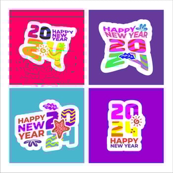 happy new year 2024. new year's eve party 2024. new year greeting cards with family, friends and relatives are more meaningful and fun vector