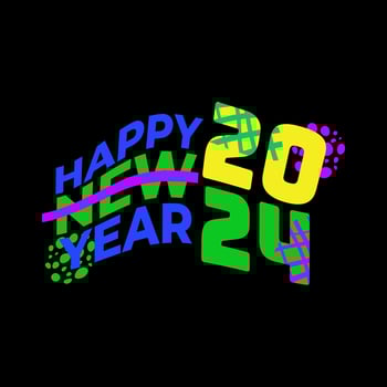 happy new year 2024. new year's eve party 2024. new year greeting cards with family, friends and relatives are more meaningful and fun vector
